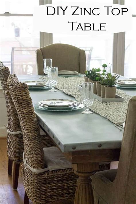 diy zinc table top plans